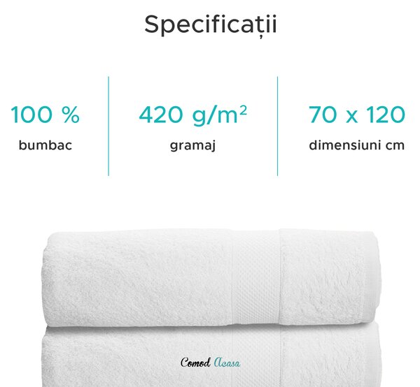 Prosop din bumbac Culoare Galben, DONNA 70x120 cm 100% bumbac