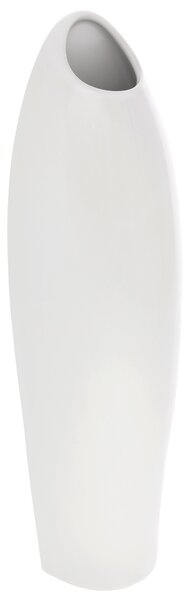 Vază ceramică Tonja, alb, 13 x 43 x 11 cm
