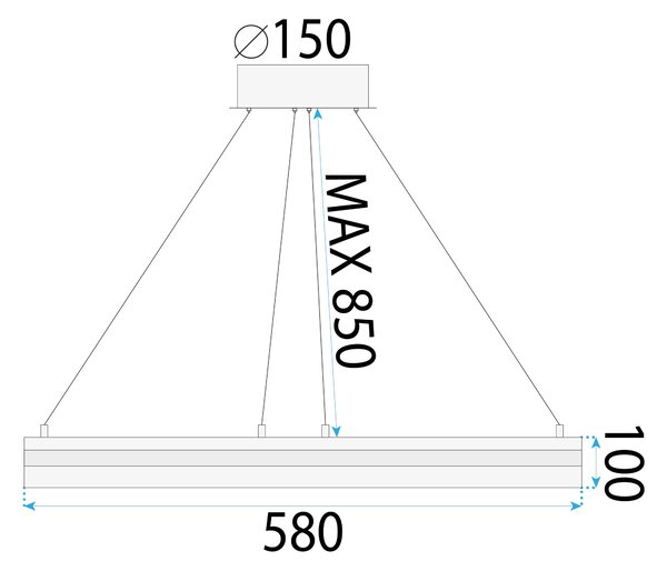 Lampă suspendată LED APP1672-CP GOLD