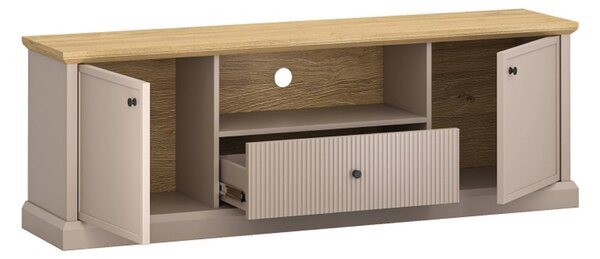 Comoda TV IDELLO, taupe/stejar, PAL, 170x38x60 cm