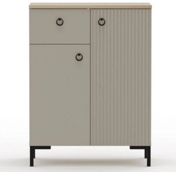 Comoda DOMINICA, grej/stejar, PAL laminat, 70x41x93 cm