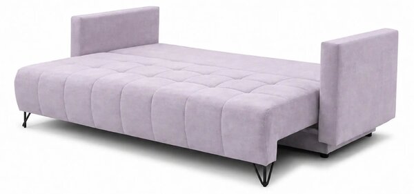 Canapea extensibila ALDO 3L, stofa catifelata mov lila - Monolith 62