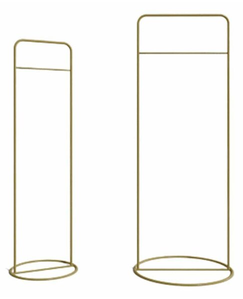 Set 2 standere haine L666, auriu, metal