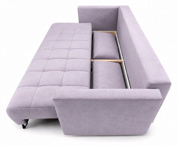 Canapea extensibila ALDO 3L, stofa catifelata mov lila - Monolith 62