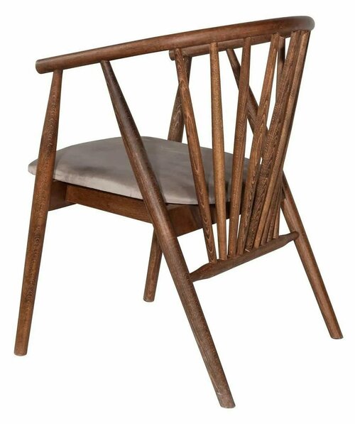 Scaun ALBERO 48, bej/nuc, stofa clasica/lemn, 55x47x77 cm