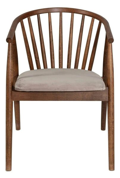 Scaun ALBERO 48, bej/nuc, stofa clasica/lemn, 55x47x77 cm