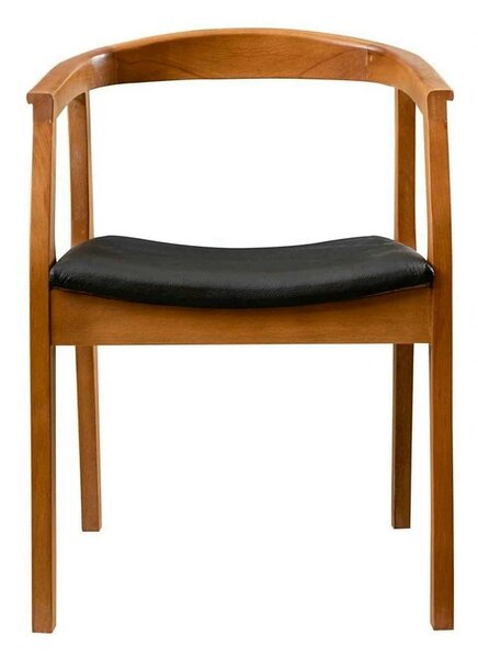Scaun ALBERO 44, negru/nuc, piele ecologica/lemn, 50x53x70 cm