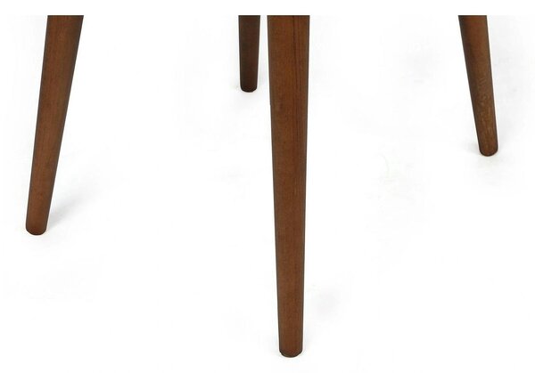 Set 2 scaune ALFA-464 V2, bej/nuc, stofa catifelata/metal, 50x49x90 cm