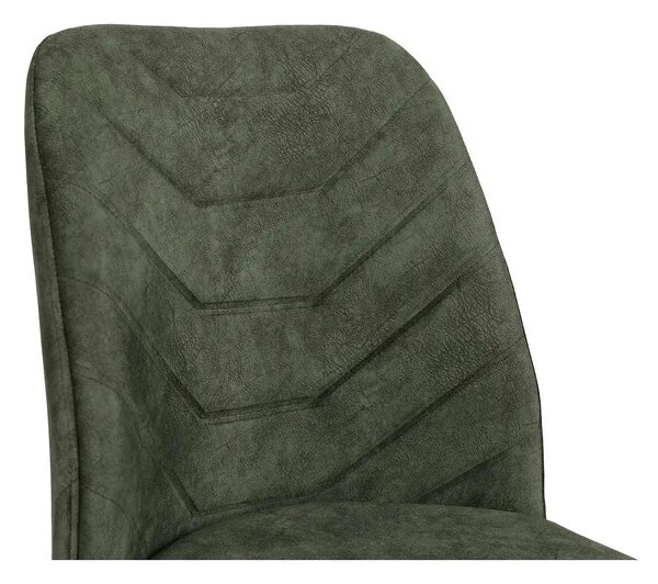 Set 4 scaune DALLAS 558 V4, verde/nuc, stofa catifelata/metal, 50x49x9
