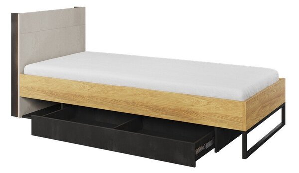 Pat Orlbale 139Single, Maro deschis, 90x200, PAL laminat, Somiera patSomiera pat, 10x22x9cm