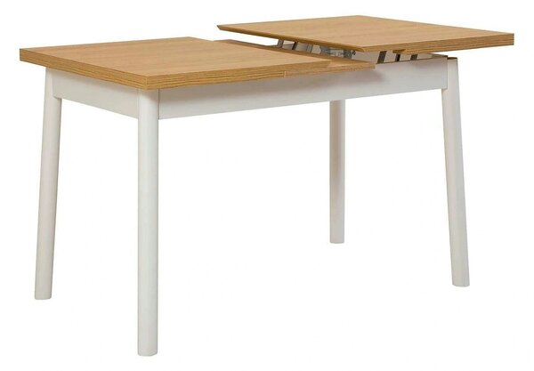 Masa extensibila OLIVER OPEN, stejar/alb, PAL melaminat, 120/153x75x77