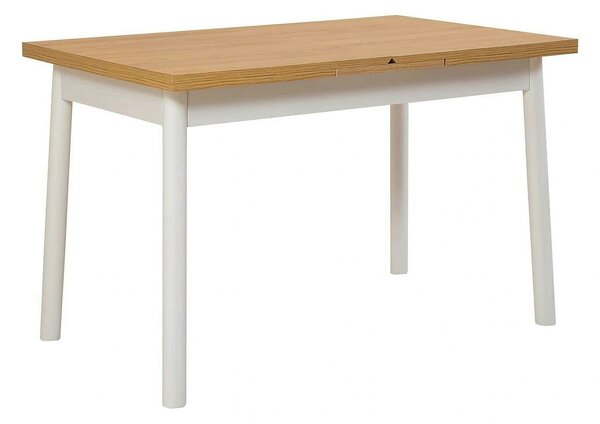 Masa extensibila OLIVER OPEN, stejar/alb, PAL melaminat, 120/153x75x77