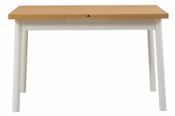 Masa extensibila OLIVER OPEN, stejar/alb, PAL melaminat, 120/153x75x77