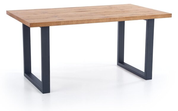 Masă Houston 710Stejar, Negru, 8x9x16cm, ExtensieExtensie, PAL laminat, Metal