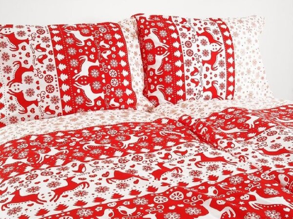 Lenjerie de pat din bumbac RED CHRISTMAS rosu Dimensiune lenjerie de pat: 70 x 90 cm | 140 x 200 cm