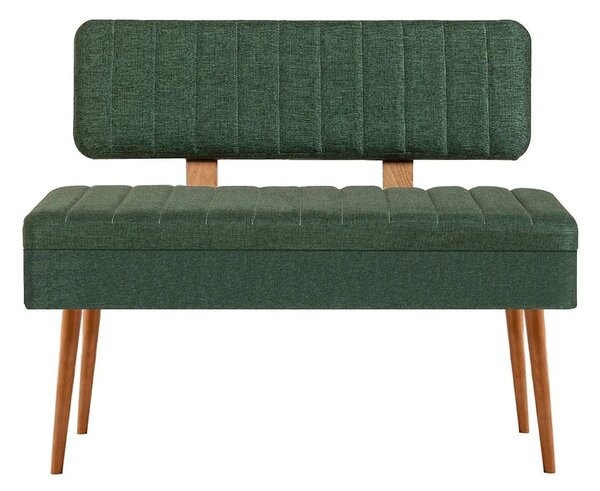 Bancheta VINA 1070, stofa clasica verde, 90x39x40 cm