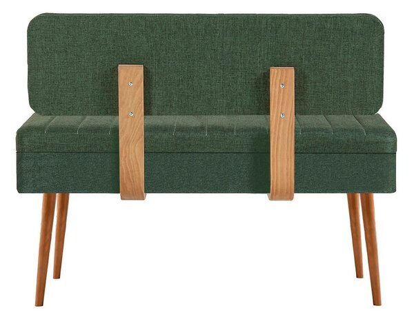 Bancheta VINA 1070, stofa clasica verde, 90x39x40 cm