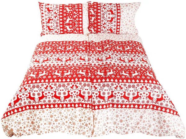 Lenjerie de pat din bumbac RED CHRISTMAS rosu Dimensiune lenjerie de pat: 70 x 90 cm | 140 x 200 cm
