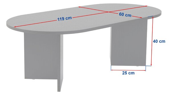Masuta de cafea SAVERO, alb
