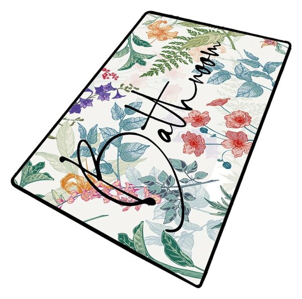 Covoraș de baie 70x120 cm Green In Flower – Foutastic