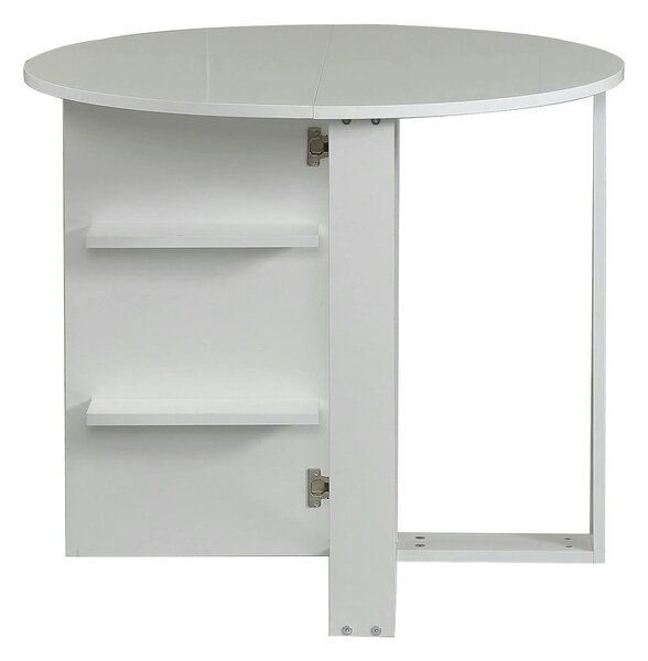 Masa plianta MIDDLE, alb, PAL melaminat, 90x45x77 cm