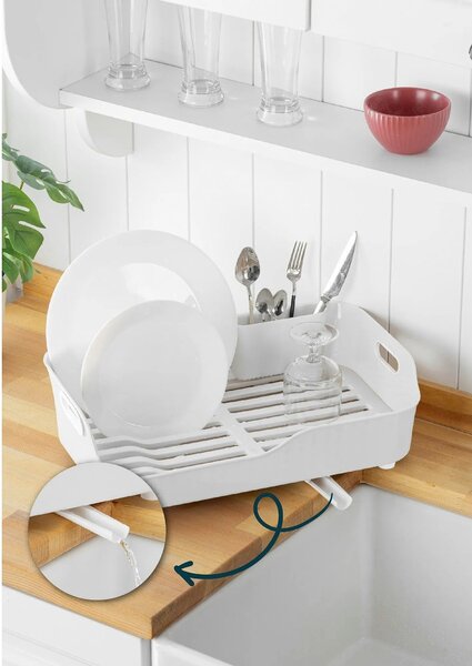 Suport vase AKL-060B, alb, plastic, 27x43x12 cm