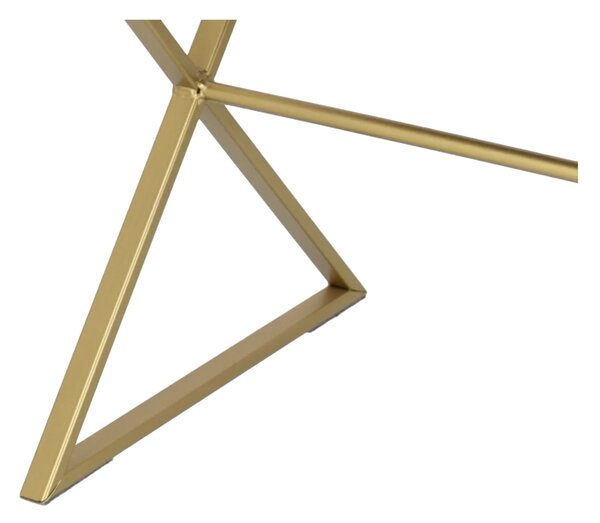 Bancuta eleganta din catifea cu baza metalica aurie, design modern 51x35x53 cm - ROZ - 51x35x53 cm - Baza metalica aurie