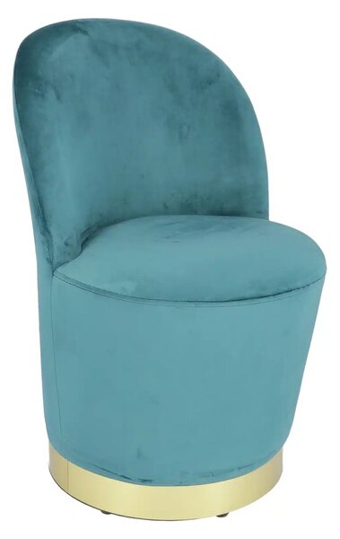 Fotoliu Glamour din catifea cu baza aurie, design elegant - TURCOAZ