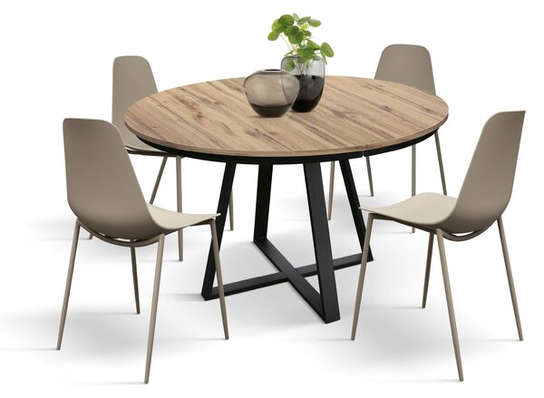 Masa Melania rotunda extensibila 120 cm - RUSTIC