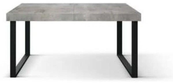 Masa Desire extensibila, picior metalic in U - ALB FRASIN - 160 cm / 90 cm / h 77