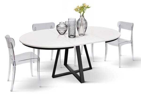 Masa Melania rotunda extensibila 120 cm - RUSTIC