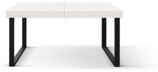 Masa Desire extensibila, picior metalic in U - ALB FRASIN - 160 cm / 90 cm / h 77