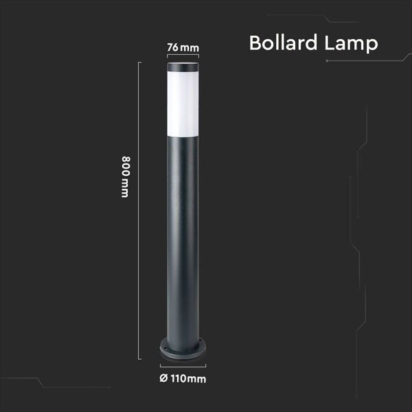 Lampă de exterior 1xE27/60W/230V IP44 80cm neagră