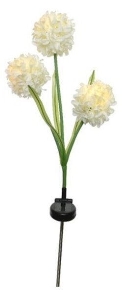Lampa de gradina Flower, Lumineo, 10x70 cm, 3 led-uri, alb