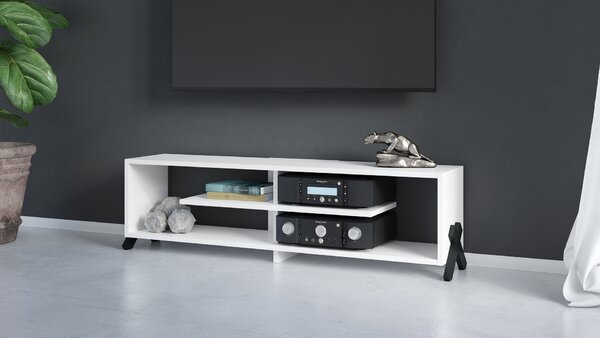 Mazzoni Comodă TV VIK 140 Alb Mat - MASĂ TV MODERNĂ PENTRU LIVING