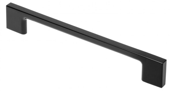 Maner metalic pentru mobilier, model SARMIS, stil modern/minimalist, Distanta dintre gauri = 96 | 128 | 160 | 192 | 256 | 320 mm, finisaj negru mat