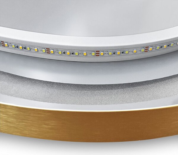 Oglindă LED OVL 50x100cm Brush Gold