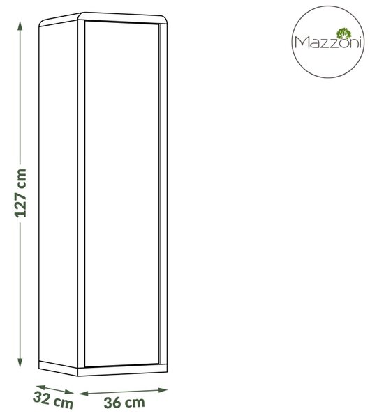 Mazzoni Dulap suspendat FOLK SW-36 Luciu Alb/Mat + Beton Millenium - MODERNĂ PENTRU CAMERA DE ZI