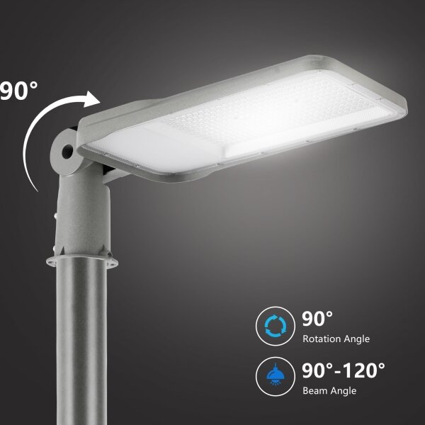 Brilagi-LED URBANLIGHT - Lampă de exterior cu stâlp și cablu 3 m, LED 200 W, 230 V, gri, IP65