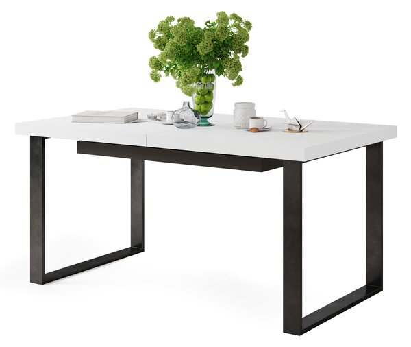 Mazzoni AVELLA Alb Mat - MASĂ LOFT PENTRU LIVING/SUFRAGERIE EXTENSIBILĂ până la 310 cm!