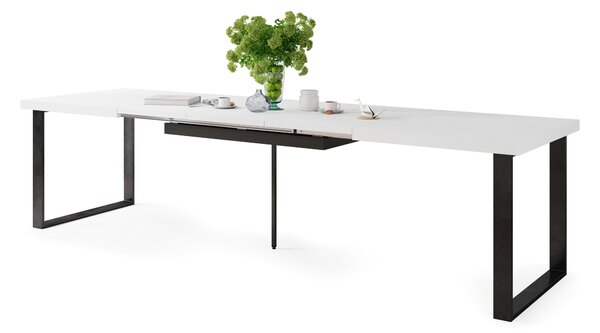 Mazzoni AVELLA Alb Mat - MASĂ LOFT PENTRU LIVING/SUFRAGERIE EXTENSIBILĂ până la 310 cm!