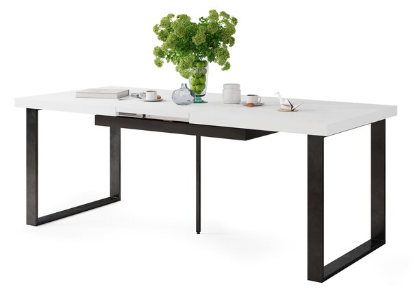 Mazzoni AVELLA Alb Mat - MASĂ LOFT PENTRU LIVING/SUFRAGERIE EXTENSIBILĂ până la 310 cm!