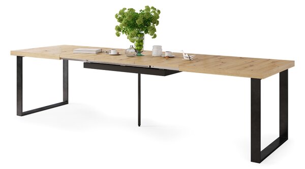 Mazzoni AVELLA Stejar Artisan - MASĂ LOFT PENTRU LIVING/SUFRAGERIE EXTENSIBILĂ până la 310 cm!