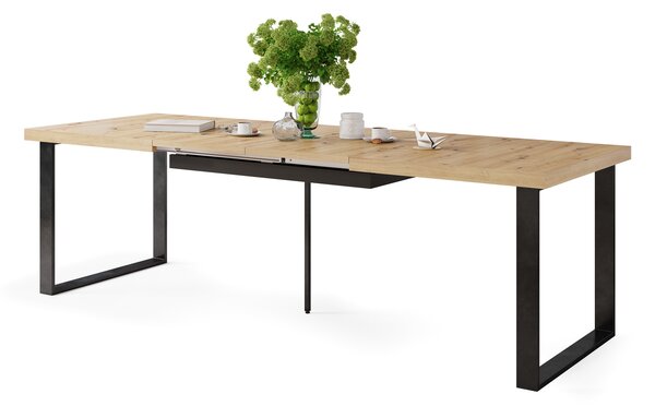 Mazzoni AVELLA Stejar Artisan - MASĂ LOFT PENTRU LIVING/SUFRAGERIE EXTENSIBILĂ până la 310 cm!