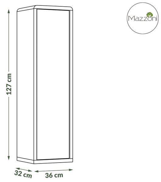 Mazzoni Dulap suspendat FOLK SW-36 Antracit (gri închis)/Stejar Artisan - MODERNĂ PENTRU CAMERA DE ZI
