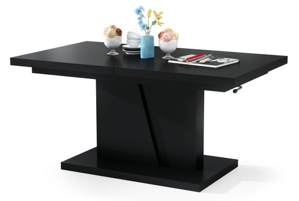 Mazzoni GRAND NOIR Negru Mat - MĂSUȚĂ DE CAFEA EXTENSIBILĂ MODERNĂ