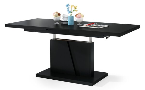 Mazzoni GRAND NOIR Negru Mat - MĂSUȚĂ DE CAFEA EXTENSIBILĂ MODERNĂ