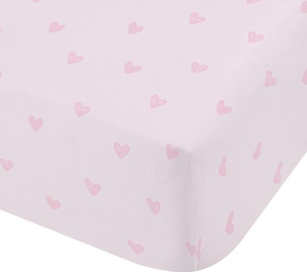 Cearceaf pentru copii, roz, din microfibră pentru pat de o persoană/pentru saltea înaltă cu elastic 90x190 cm Soft as a Cloud – Catherine Lansfield