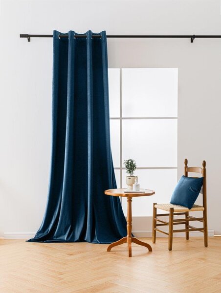 Draperie opaca VELVET 140x270 cm albastru petrol Agatat: Rejansa
