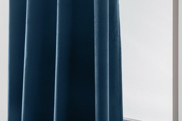 Draperie opaca VELVET 140x270 cm albastru petrol Agatat: Rejansa